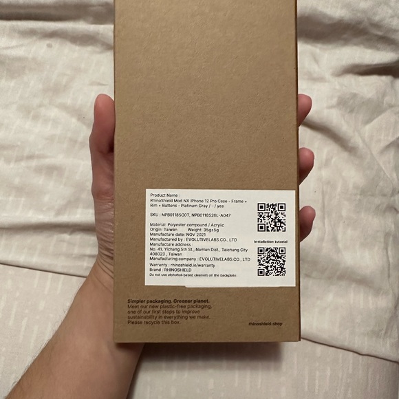 Rhinoshield Mod NX bumper case in platinum gray with backplate in pearl luster - Picture 8 of 8